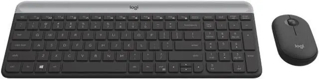 Alt view image 3 of 7 - Logitech MK470 silent Wireless Keyboard &  Mouse Sets, for ChromeOS/Windows(7/8/10/ or higher)/Surface/USB, Thin and light multi-device with customizable keys and buttons, Silent Touch, black
