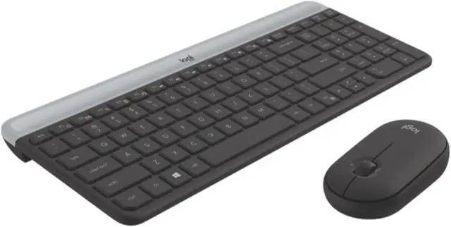 Alt view image 5 of 7 - Logitech MK470 silent Wireless Keyboard &  Mouse Sets, for ChromeOS/Windows(7/8/10/ or higher)/Surface/USB, Thin and light multi-device with customizable keys and buttons, Silent Touch, black