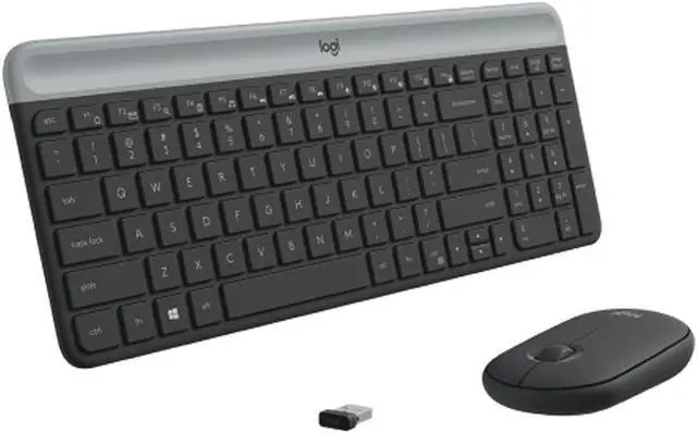 Alt view image 4 of 7 - Logitech MK470 silent Wireless Keyboard &  Mouse Sets, for ChromeOS/Windows(7/8/10/ or higher)/Surface/USB, Thin and light multi-device with customizable keys and buttons, Silent Touch, black