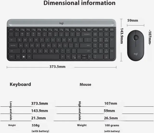 Alt view image 7 of 7 - Logitech MK470 silent Wireless Keyboard &  Mouse Sets, for ChromeOS/Windows(7/8/10/ or higher)/Surface/USB, Thin and light multi-device with customizable keys and buttons, Silent Touch, black