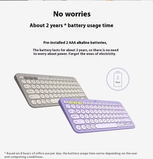 Alt view image 7 of 7 - Logitech Pebble 2 Combo  Wireless bluetooth Keyboard &  Mouse Sets, for ChromeOS, Windows(10/11/ or higher), USB, Thin and light multi-device with customizable keys and buttons, Silent Touch, pink