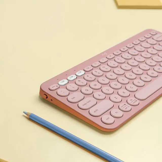Alt view image 5 of 7 - Logitech Pebble 2 Combo  Wireless bluetooth Keyboard &  Mouse Sets, for ChromeOS, Windows(10/11/ or higher), USB, Thin and light multi-device with customizable keys and buttons, Silent Touch, pink