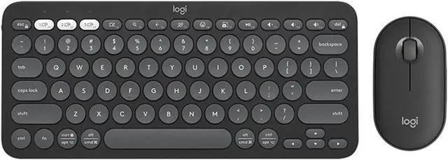 Main image of Logitech Pebble 2 Combo  Wireless bluetooth Keyboard &  Mouse Sets, for ChromeOS, Windows(10/11/ or higher), USB, Thin and light multi-device with customizable keys and buttons, Silent Touch, black