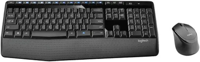 Alt view image 3 of 7 - Logitech MK345 Wireless Keyboard &  Mouse Sets, splash-proof, full-size, for ChromeOS, Windows(10/11/ or higher), USB, with Palm Rest,Height Adjustable, Special buttons: Music control,  black