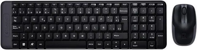 Main image of Logitech MK220  Wireless Keyboard &  Mouse Sets, Office gaming,  11 multimedia keys,  Kit Plug and Play,104keys, for Windows VistaWindows XPWin7Win8Win10, Desktop USB, black