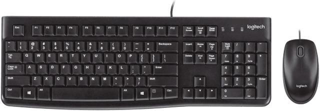Main image of Logitech MK120 wired Keyboard & Mouse Sets,104keys, 10 million keystrokes, Optical Tracking, 3buttons mouse, for Windows ® 10, 11 or higher, gaming or office, Desktop USB, splash proofblack