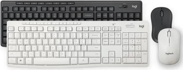 Alt view image 6 of 7 - Logitech MK295  SilentTouch Wireless Keyboard &  Mouse Sets,  Computer Height adjustable keyboard, splash-proof, full-size, Convenience and comfort, for ChromeOS, Windows(10/11/ or higher), USB, white