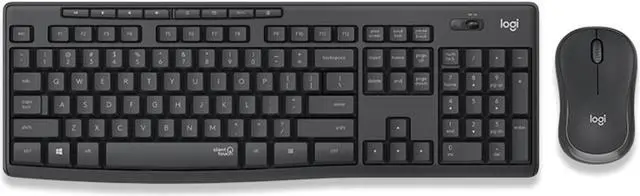 Main image of Logitech MK295  SilentTouch Wireless Keyboard &  Mouse Sets,  Computer Height adjustable keyboard, splash-proof, full-size, Convenience and comfort, for ChromeOS, Windows(10/11/ or higher), USB, black