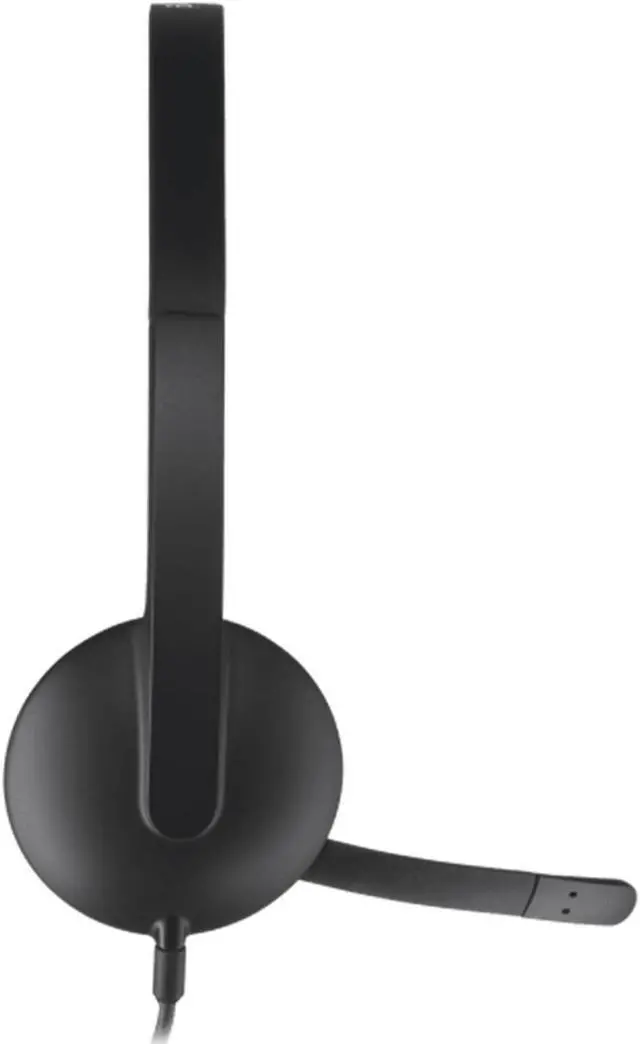 Alt view image 2 of 7 - Logitech H340 USB Wired Computer Headset with Microphone, Multifunction Digital Sound, Noise Cancelling Microphone, Adjustable Headband,  for Windows®, macOS or ChromeOS, Black