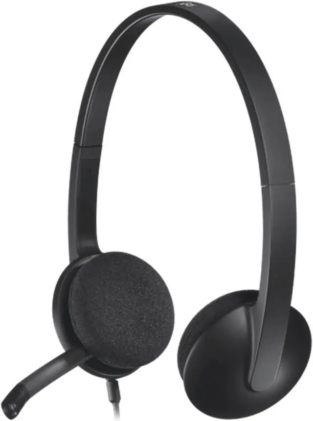 Main image of Logitech H340 USB Wired Computer Headset with Microphone, Multifunction Digital Sound, Noise Cancelling Microphone, Adjustable Headband,  for Windows®, macOS or ChromeOS, Black