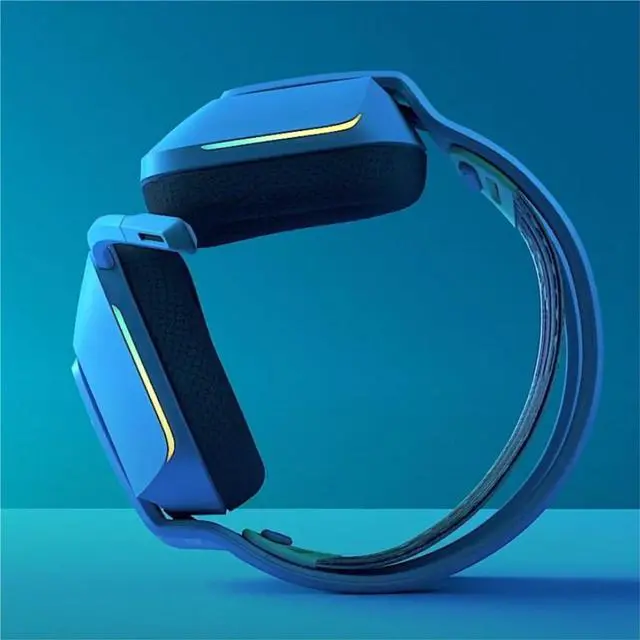 Alt view image 4 of 7 - Logitech G733 Lightweight Wireless Bluetooth Gaming Headset with Microphone, RGB Lighting, Wireless 20 meters,  USB 2.0, for Windows® 10/macOS 10.12/PlayStation® 4/game consoles,  type A, BLUE
