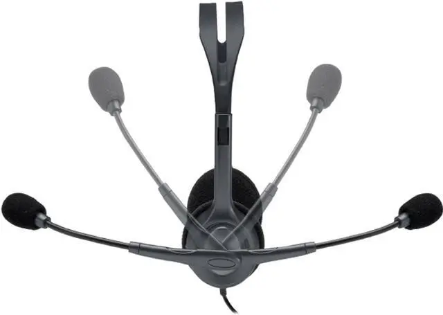Alt view image 4 of 7 - Logitech H110 Wired Stereo Headset with Microphone, 3.5mm Plug, Adjustable Headband, voice monitoring, USB, for window macOS ChromeOS all major calling platforms,  Black