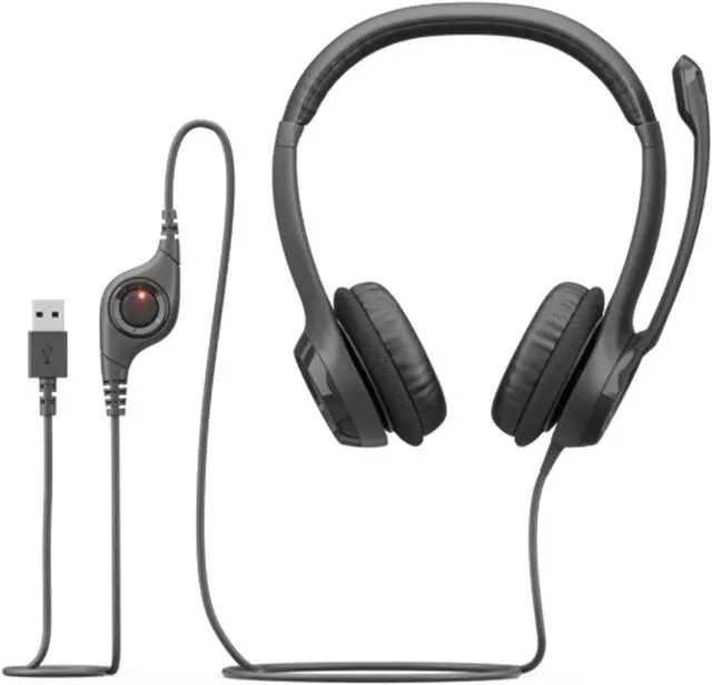 Alt view image 2 of 7 - Logitech H390 USB Wired PC Headset with Microphone, 30mm Audio Drivers, Noise Cancelling Microphone, Adjustable Headband, for Windows®, macOS or ChromeOS and all major calling platforms, Black