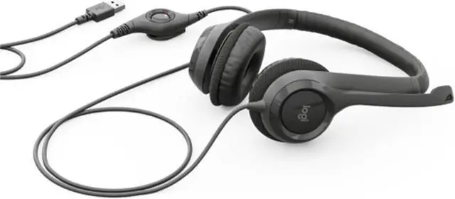 Alt view image 3 of 7 - Logitech H390 USB Wired PC Headset with Microphone, 30mm Audio Drivers, Noise Cancelling Microphone, Adjustable Headband, for Windows®, macOS or ChromeOS and all major calling platforms, Black
