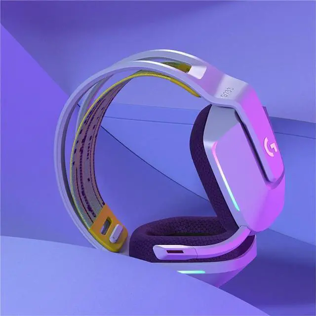Alt view image 4 of 7 - Logitech G733 Lightweight Wireless Bluetooth Gaming Headset with Microphone, RGB Lighting, Wireless 20 meters,  USB 2.0, for Windows® 10/macOS 10.12/PlayStation® 4/game consoles,  type A, PURPLE