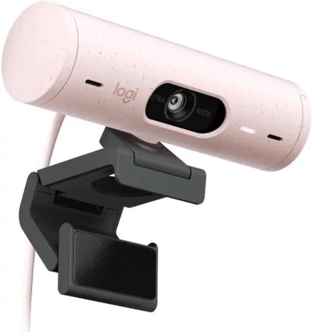 Alt view image 4 of 7 - Logitech BRIO 500 Wired HD Webcam, 60 fps/1080p, Live Streaming, Auto Light Correction, Auto Framing and Show Mode Support, 4MP, USB-C, for laptops, LCDs or monitors, Windows/macOS/ChromeOS, pink