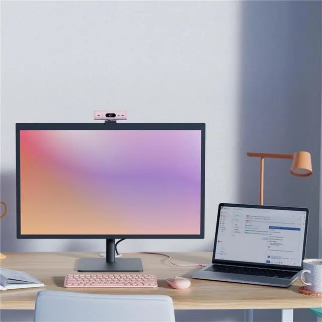 Alt view image 7 of 7 - Logitech BRIO 500 Wired HD Webcam, 60 fps/1080p, Live Streaming, Auto Light Correction, Auto Framing and Show Mode Support, 4MP, USB-C, for laptops, LCDs or monitors, Windows/macOS/ChromeOS, pink
