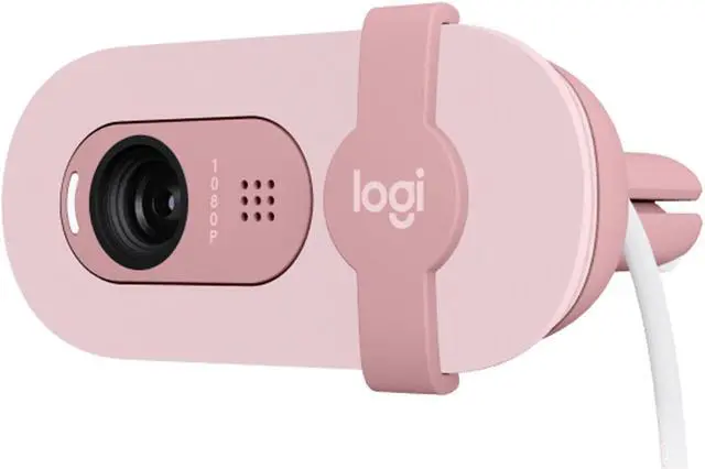 Alt view image 4 of 7 - Logitech BRIO 90 Wired HD Webcam, 60 fps/1080p Live Streaming Camera with Auto Light Balancing, Integrated Privacy Lens Cap, Built-in Microphone, for Windows /macOS /ChromeOS, 2MP, pink