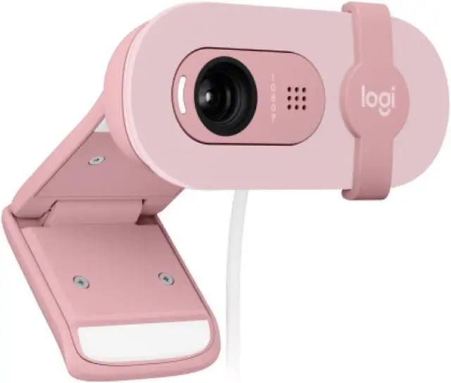 Alt view image 3 of 7 - Logitech BRIO 90 Wired HD Webcam, 60 fps/1080p Live Streaming Camera with Auto Light Balancing, Integrated Privacy Lens Cap, Built-in Microphone, for Windows /macOS /ChromeOS, 2MP, pink