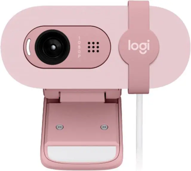 Alt view image 2 of 7 - Logitech BRIO 90 Wired HD Webcam, 60 fps/1080p Live Streaming Camera with Auto Light Balancing, Integrated Privacy Lens Cap, Built-in Microphone, for Windows /macOS /ChromeOS, 2MP, pink