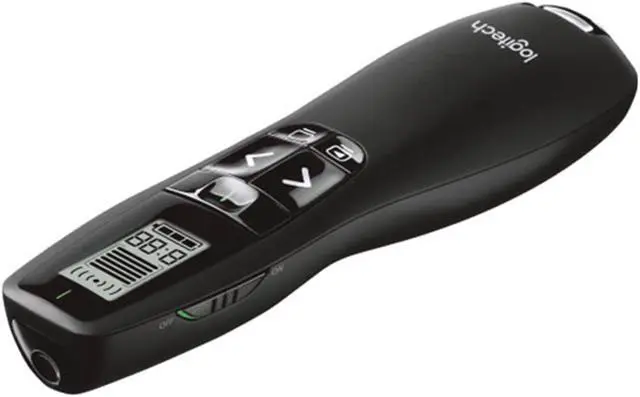 Alt view image 4 of 7 - Logitech R800 Laser Wireless Presenter, With LCD display, keep track of time, 2 Laser, 522 to 542 nm (green), 30 meters, for Windows® 10,11 or higher, USB, 2.4 GHz wireless, black