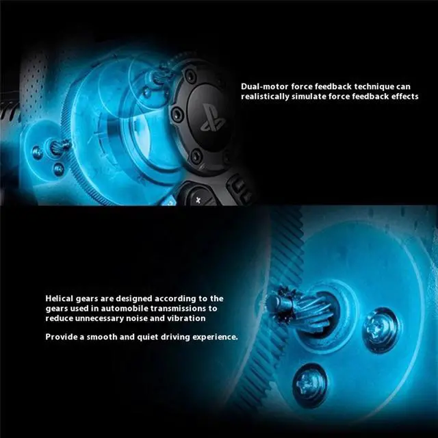 Alt view image 4 of 7 - Logitech G920/G29 Racing Game Steering Wheel, for Xbox, PlayStation and PC, for Windows, USB, PlayStation , with Pedals, Rotation: 900 degrees, realistic driving experience, black