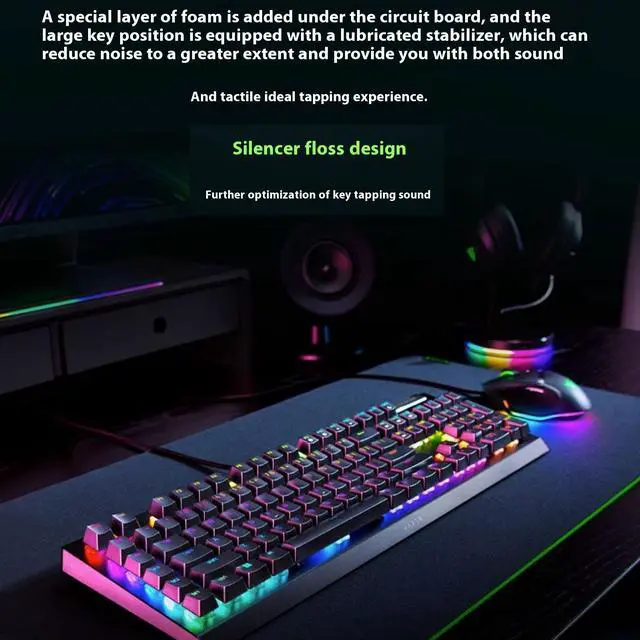 Alt view image 5 of 7 - FANTECH Black Widow Spider V4X Wired KeyboardSilent - 6 Macro Keys - Chroma RGB - Doubleshot ABS Keycaps - Roller & Media Keys - Snap TapYellow switch,104 Keys Black