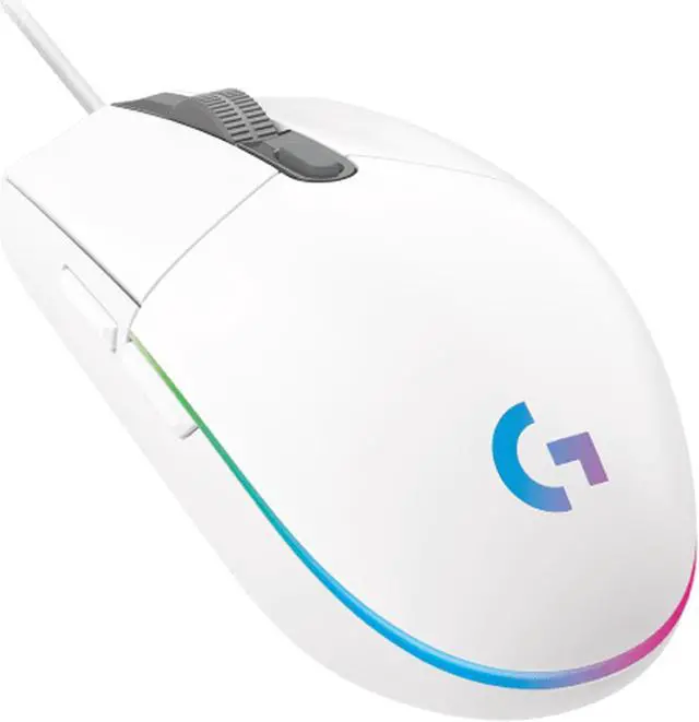 Alt view image 3 of 7 - Logitech (G) G102 2nd Generation Gaming wired Mouse,  RGB Streaming Light Effect Mouse,  Lightweight Design Gaming Grade 8000DPI Sensor, for Windows® 7 or later/macOS 10.11 or later/ChromeOS, white