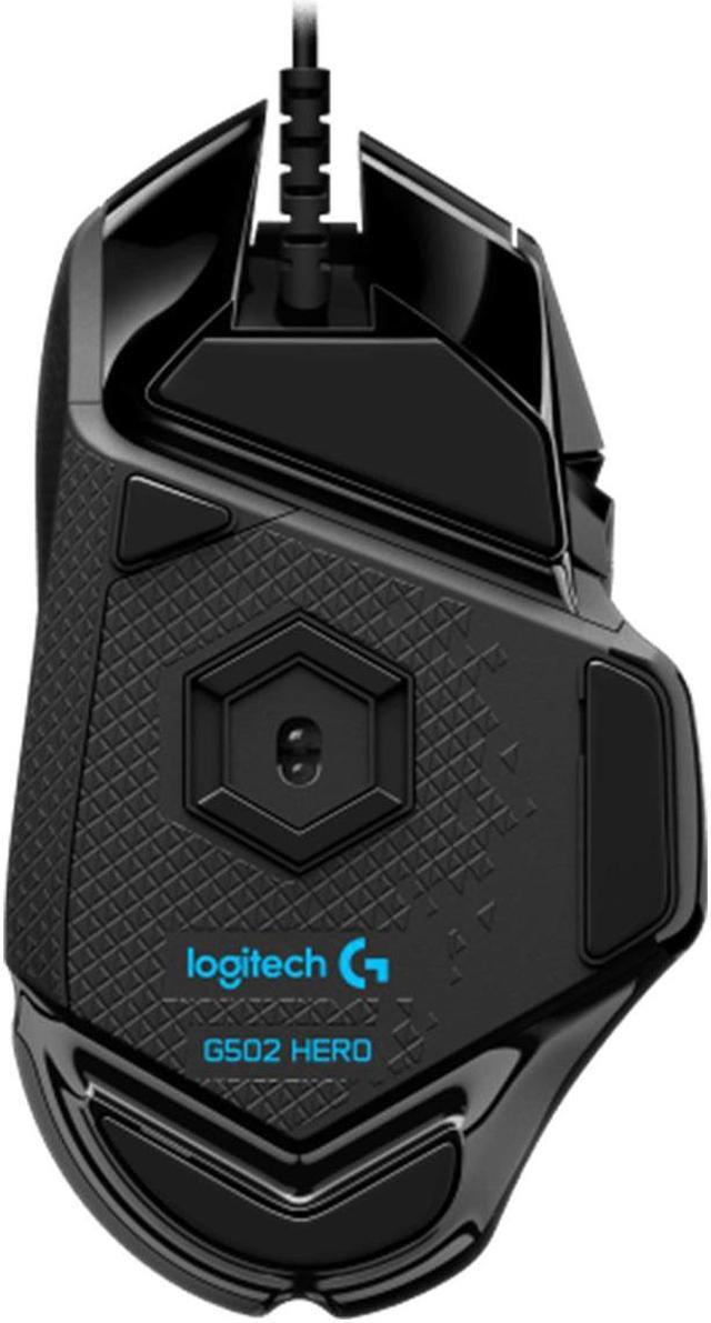 Alt view image 2 of 7 - Logitech (G) G502  HERO  Wired Gaming Mouse,    RGB with Weighted Macro Programming, 25600DPI, 11buttons,  Laptop Big Hand Mouse, for Windows® 7 or later/macOS 10.11 or later/ChromeOS, BLACK