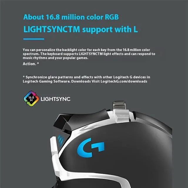 Alt view image 7 of 7 - Logitech (G) G502 SE PANDA Wired Gaming Mouse Advanced Wired Edition New Optical Mechanical Hybrid Micro Motion HERO Engine Gaming Mouse, Black