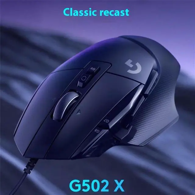 Alt view image 6 of 7 - Logitech (G) G502X  Wired Gaming Mouse,    RGB with Weighted Macro Programming, 25600DPI, 11buttons,  Laptop Big Hand Mouse,for Windows® 7 or later/macOS 10.11 or later/ChromeOS, BLACK