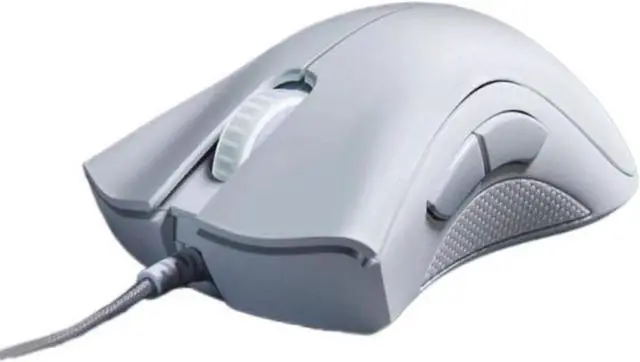 Alt view image 2 of 7 - FANTECH DeathAdder Essential wired Gaming Mouse, Ergonomic design 6400 DPI Optical Sensor - 5 Programmable Buttons - Mechanical Switches - Rubber Side Grips - White