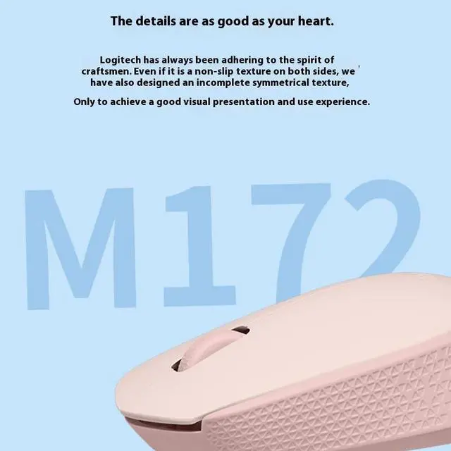 Alt view image 7 of 7 - Logitech M172 Wireless Mouse, Office Home Symmetrical Mouse with Wireless Micro Receiver, Full Size, Clean Design, 1000dpi, 3 Buttons, For Windows 10,11, macOS 10.10 or higher, ChromeOS, Linux, pink