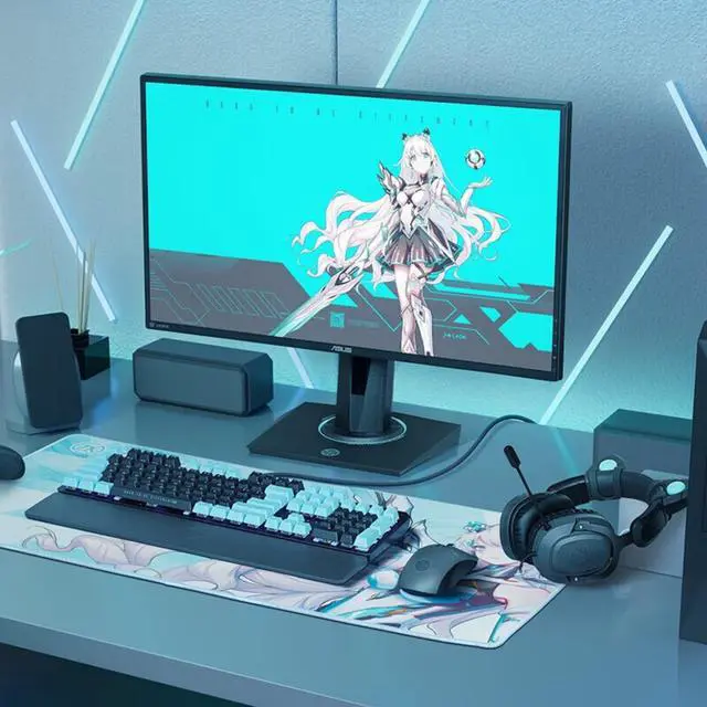 Alt view image 6 of 7 - FANTECH TX104 Wired Keyboard Connection Gaming Mechanical Keyboard, Aluminum Panel, Magnetic Palm Rest, RBG Controls, Mac/Windows 10/11, 104 Keys, USB Extension, Blue Shaft, White Blue