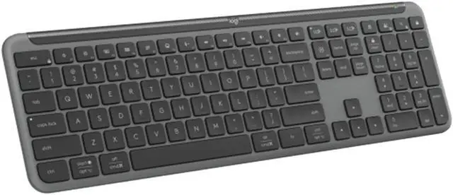 Main image of Logitech Signature Slim K950 Wireless Keyboard, Sleek Design, Switch Typing Between Devices, Quiet Typing, Bluetooth, Multi-OS, Windows, Mac, Chrome - Graphiteblack grey
