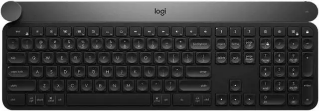 Alt view image 2 of 7 - Logitech Craft Advanced Wireless Keyboard with Creative Input Dial and Backlit Keys, Quiet and Efficient, Aluminum, Windows/macOS/ChromeOS/iPadOS Support, Black