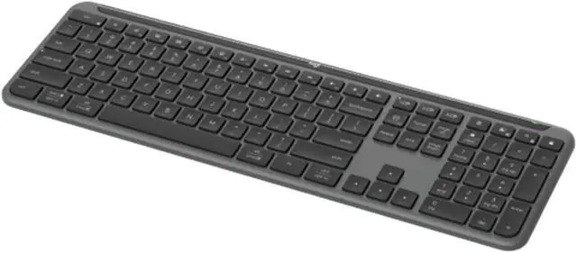 Alt view image 2 of 7 - Logitech Signature Slim K950 Wireless Keyboard, Sleek Design, Switch Typing Between Devices, Quiet Typing, Bluetooth, Multi-OS, Windows, Mac, Chrome - Graphiteblack grey