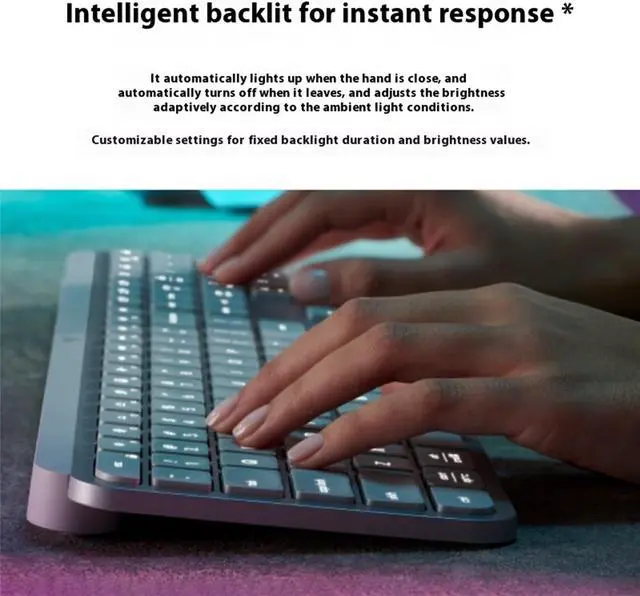 Alt view image 4 of 7 - Logitech MX Keys Mini Minimalist Wireless Illuminated Keyboard, Compact, Bluetooth, Backlit, USB-C, Compatible with Apple macOS, iOS, Windows, Linux, Android, Metal Build - black grey