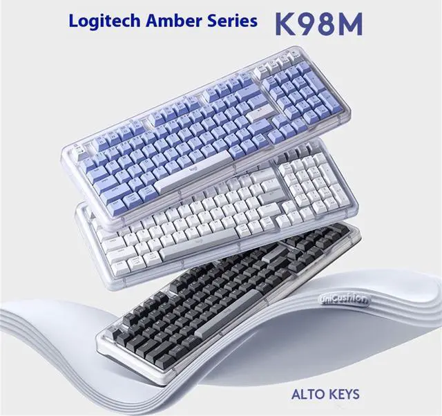Alt view image 4 of 7 - Logitech Alto Keys K98M Wireless Mechanical Keyboard-Office/Gaming-gasket construction design, translucent case, marble shaft, Bluetooth/2.4G, Windows/macOS/ChromeOS/iPadOS supportblack