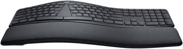 Alt view image 2 of 7 - Logitech ERGO K860 Wireless Ergonomic Qwerty Keyboard - Split Keyboard, Wrist Rest, Natural Typing, Stain-Resistant Fabric, Bluetooth and USB Connectivity, Compatible with Windows/Mac,Black