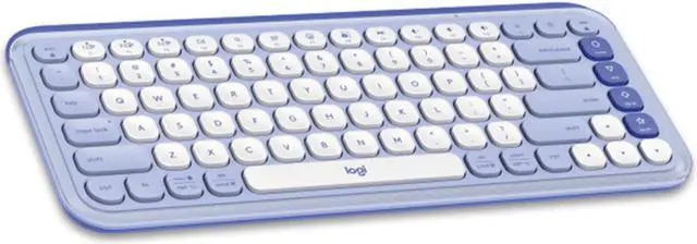 Alt view image 2 of 7 - Logitech POP ICON Keys Wireless Bluetooth Keyboard, Comfortable Typing, Programmable Keys, Easy-Switch Between up to 3 Devices, for Laptop, Tablet, PC  Lilac and Off-blue