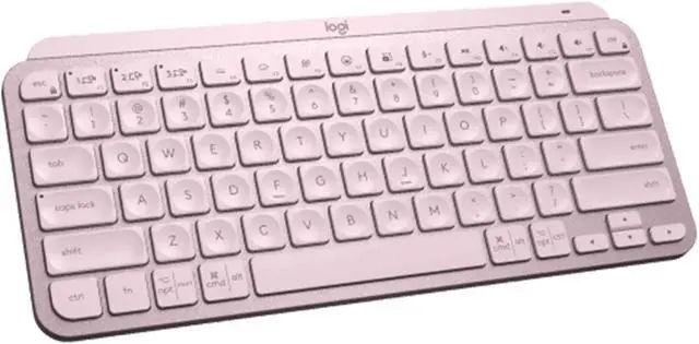 Main image of Logitech MX Keys Mini Minimalist Wireless Illuminated Keyboard, Compact, Bluetooth, Backlit, USB-C, Compatible with Apple macOS, iOS, Windows, Linux, Android, Metal Build - Pink