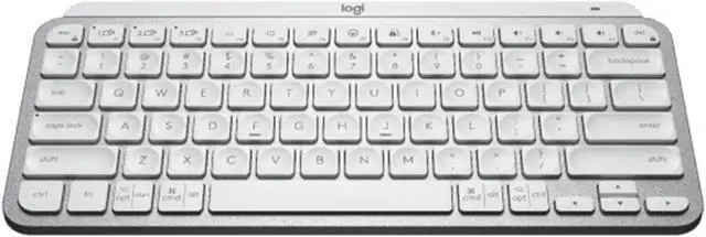 Alt view image 2 of 7 - Logitech MX Keys Mini Minimalist Wireless Illuminated Keyboard, Compact, Bluetooth, Backlit, USB-C, Compatible with Apple macOS, iOS, Windows, Linux, Android, Metal Build - white