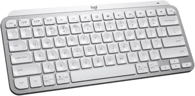 Main image of Logitech MX Keys Mini Minimalist Wireless Illuminated Keyboard, Compact, Bluetooth, Backlit, USB-C, Compatible with Apple macOS, iOS, Windows, Linux, Android, Metal Build - white