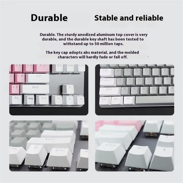 Alt view image 6 of 7 - Logitech K835 TKL MECHANICAL Wired Mechanical Gaming Keyboard, Curved Keycaps, 84-Key Compact Design, Aluminum, 12 Dual Function FN Pushbuttons, PC/Mac Compatible - Black - Blue Shaft