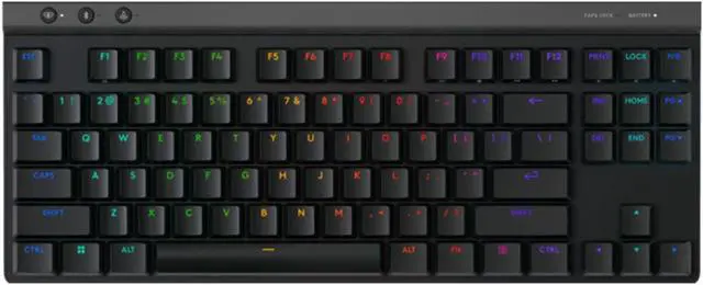 Alt view image 2 of 7 - Logitech G515 Lightspeed TKL Low Profile Wireless Gaming Keyboard, LIGHTSYNC RGB, Thin Tenkeyless Design, Double-Shot PBT Keycaps, Tactile (Brown) Mechanical Switches - Black