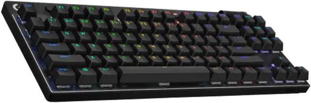 Alt view image 2 of 7 - Logitech PRO X TKL LIGHTSPEED Wireless Gaming Keyboard,Tri-Mode Connectivity, Ultra-Portable Tenkeyless Design, LIGHTSYNC RGB, PBT keycaps, Linear Switches (GX Red) - Black