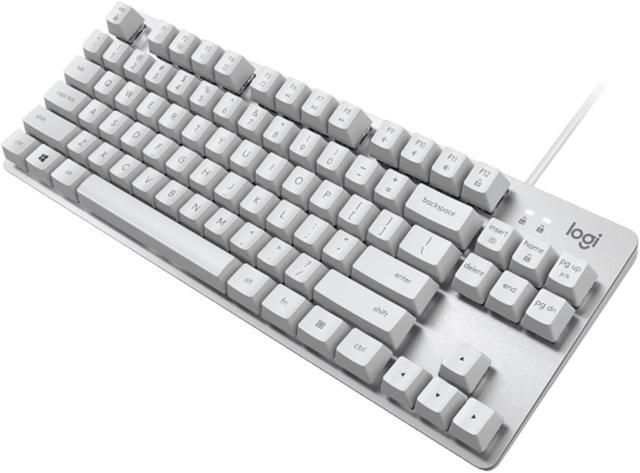 Main image of Logitech K835 TKL MECHANICAL Wired Mechanical Gaming Keyboard, Curved Keycaps, 84-Key Compact Design, Aluminum, 12 Dual Function FN Pushbuttons, PC/Mac Compatible - White - Red Shaft