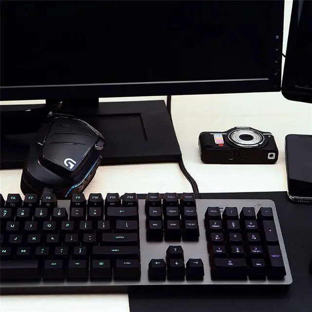 Alt view image 7 of 7 - Logitech G512 LIGHTSYNC RGB Mechanical Gaming Keyboard, Carbon Fiber English Layout GX Switches, Aircraft Grade Aluminum Alloy, 26 Keys Punchless, Macro Programming, USB Direct, Black, Red Shaft
