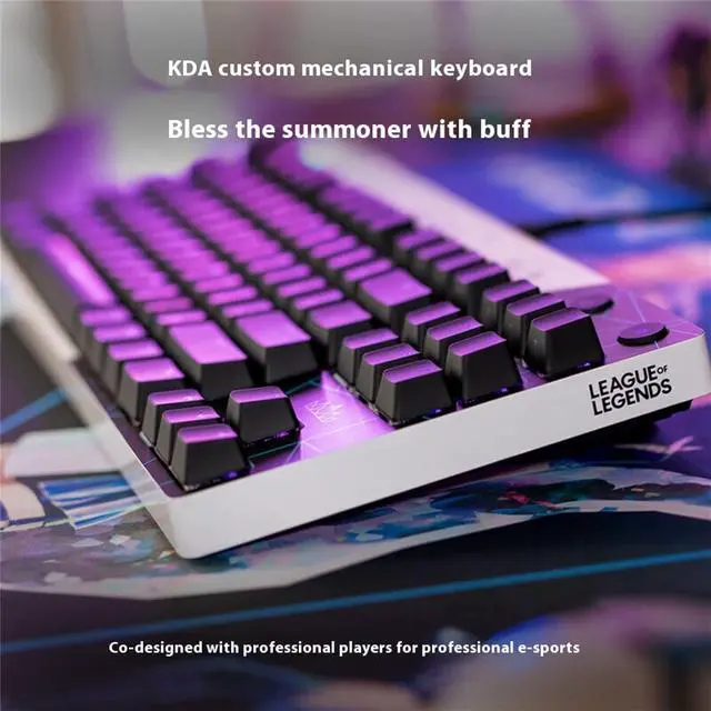 Alt view image 4 of 7 - Logitech G PRO Wired Mechanical Gaming Keyboard KDA Limited Edition, GX BROWN, 87 Keys, Aluminum Top, LIGHTSYNC RGB, Detachable Cable, 12 Programmable F-Key Macros - Black
